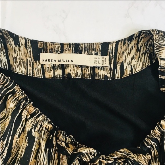 KAREN MILLEN Patterned Wrap Dress Size 2 - Picture 5 of 6